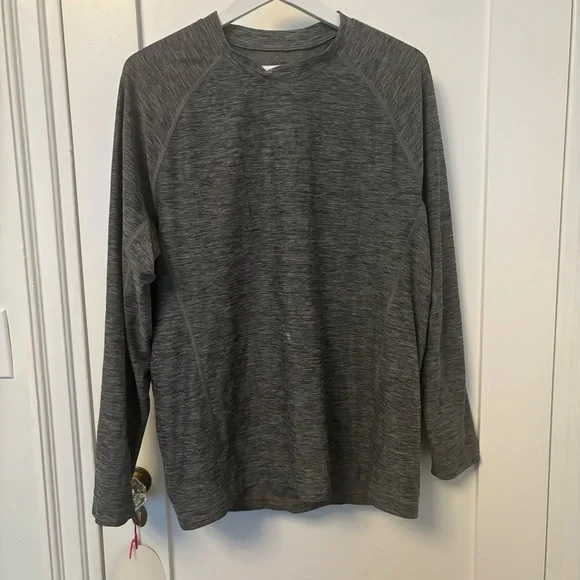 Lands' End Gray Rash Guard Swim Top - Picture 7 of 7